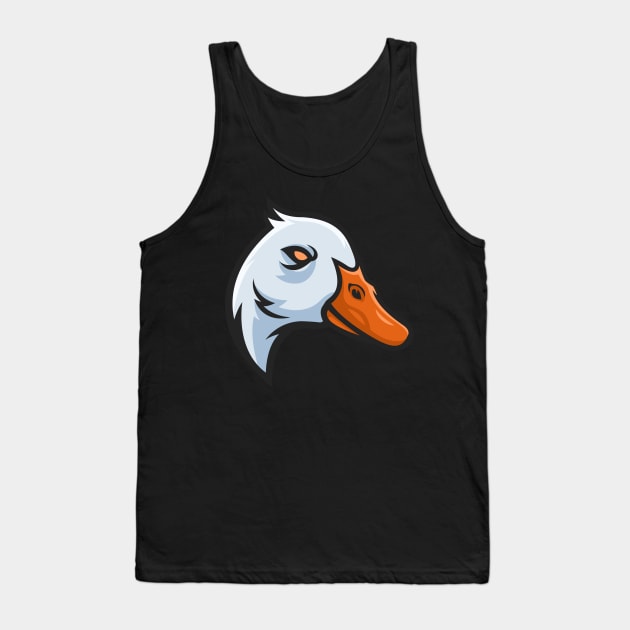 Duck Mascot Tank Top by giggleapin